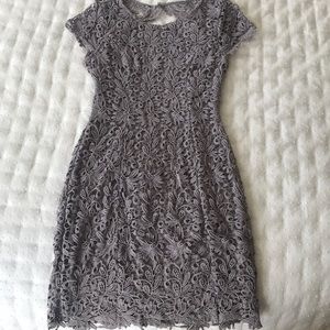 Lulus gray lace dress